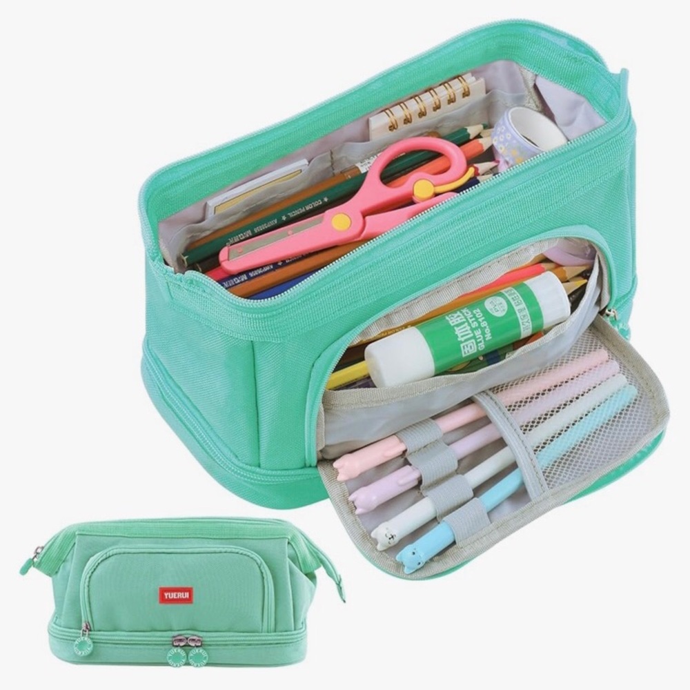YUERUI Cute Preppy Pencil Case